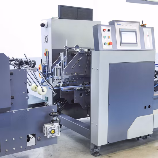 Rolam Incollatrice pieghevole per scatole angolari 4/6 in linea retta semplice completamente automatica 400 m/min Pre